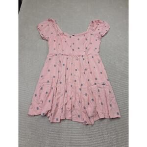 Torrid Dress Womens 1 Pink Floral Print Cap Sleeve
